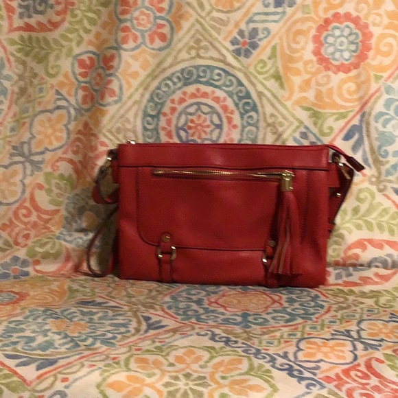 Red Medium Crossbody Envelope Handbag - Picture 2 of 6